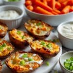 Air Fried Skinny Buffalo Chicken Potato Skins Recipe