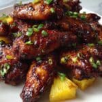 Hawaiian Crockpot Wings with Pineapple and Caramelized Glaze Recipe