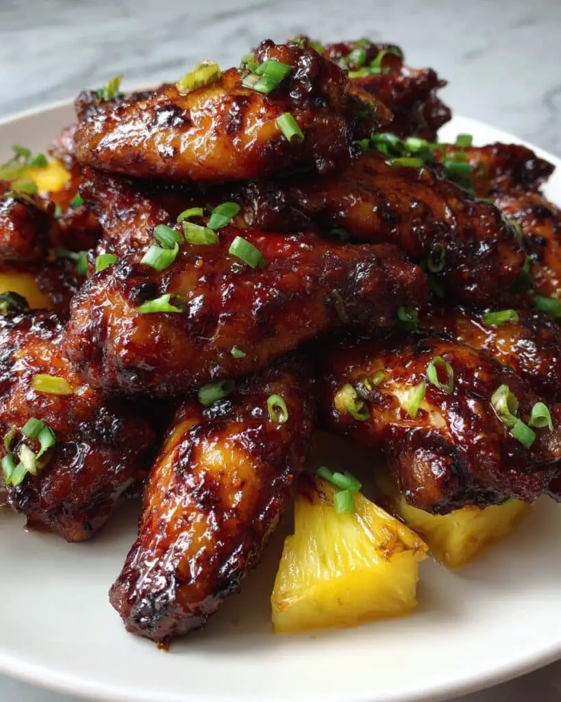 Hawaiian Crockpot Wings with Pineapple and Caramelized Glaze Recipe