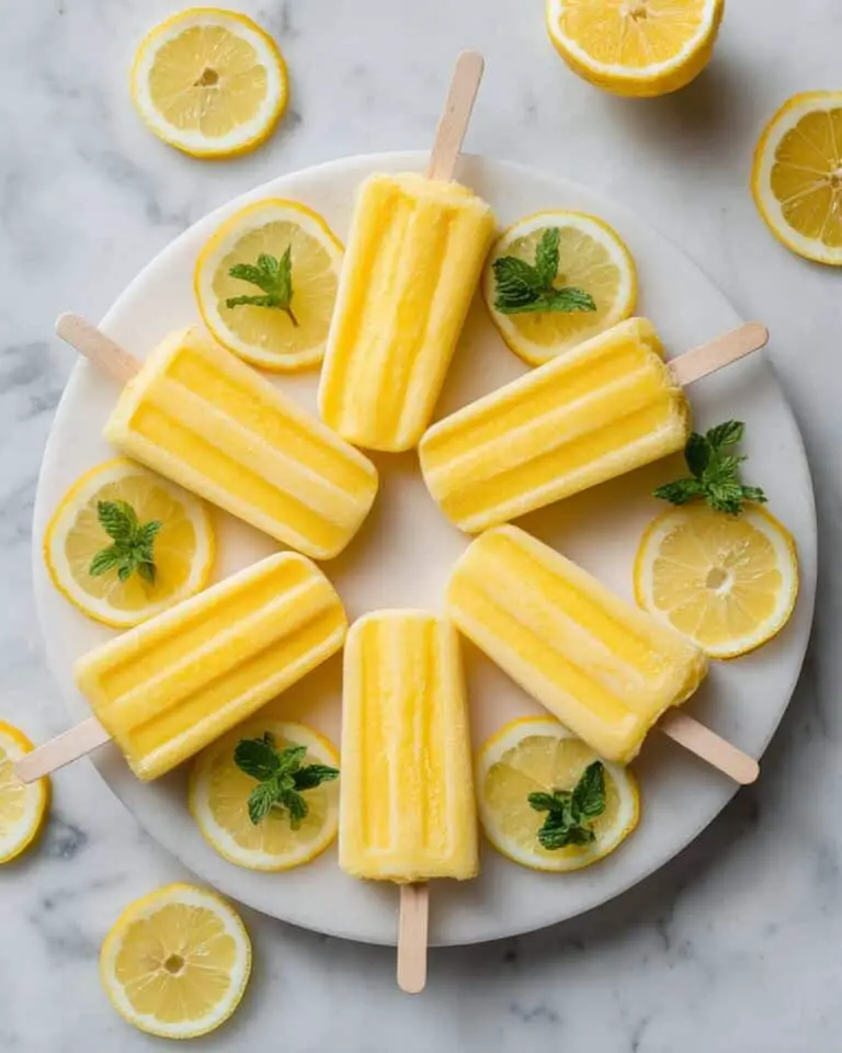 3-Ingredient Lemon Popsicles for a Refreshing Break Recipe