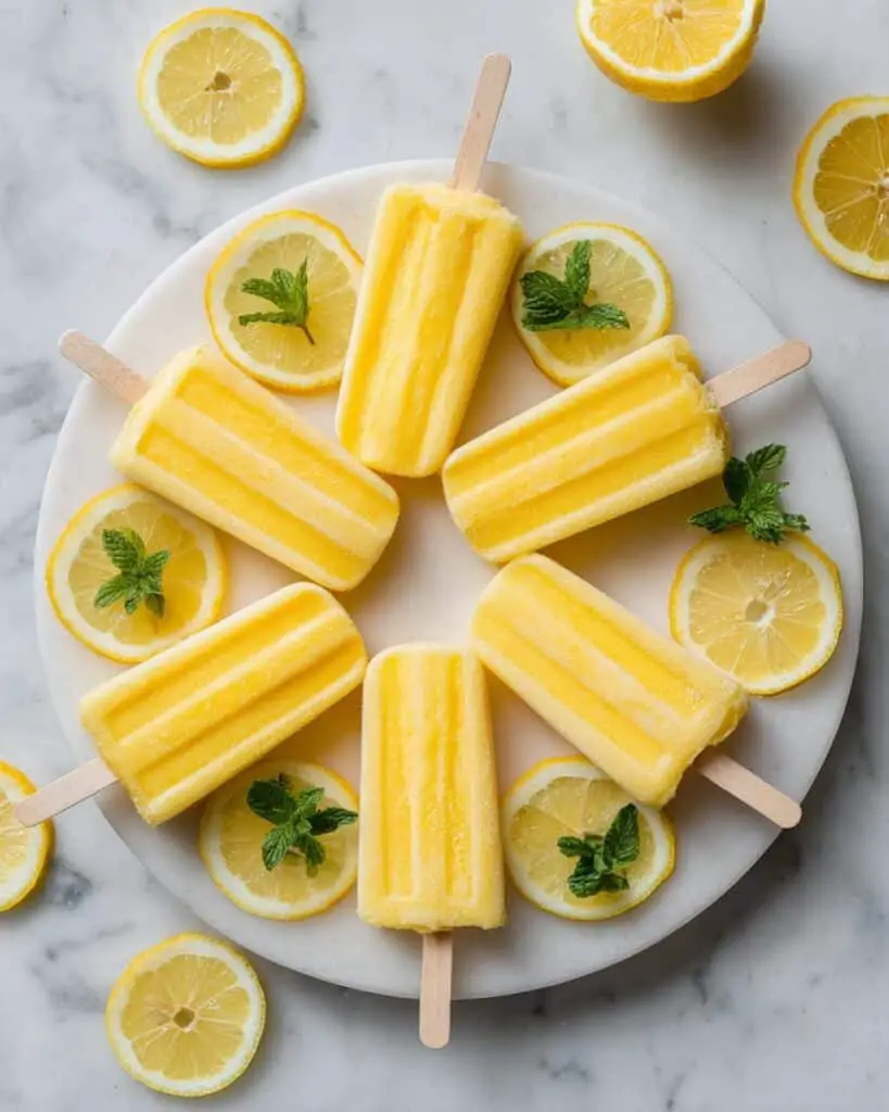 3-Ingredient Lemon Popsicles for a Refreshing Break Recipe