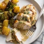 Sheet Pan Honey Mustard Chicken with Roasted Potatoes and Broccoli Recipe