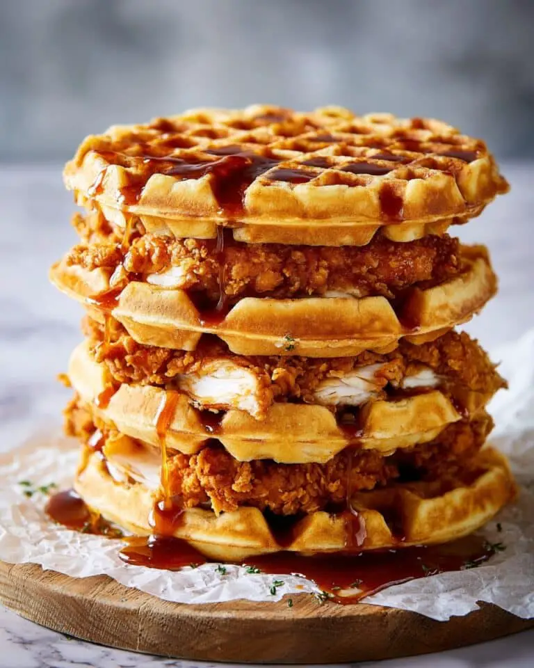 Cornflake Fried Chicken Waffle Sandwiches Recipe