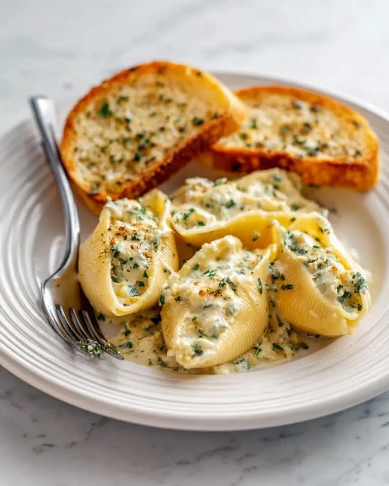 Stuffed Shells with Chicken and Alfredo Sauce Recipe