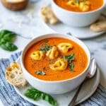 Slow Cooker Creamy Tomato Basil Tortellini Soup Recipe