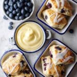 Blueberry Lemon Yogurt Biscuits with Lemon Glaze Recipe