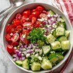 Cucumber Tomato Salad with Feta and Fresh Herbs Recipe