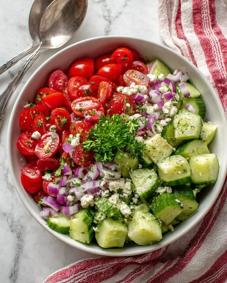 Cucumber Tomato Salad with Feta and Fresh Herbs Recipe