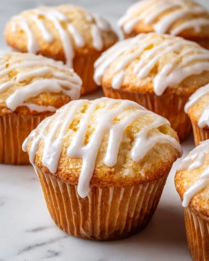 Lemon Cake Mix Muffins with Lemon Glaze Recipe