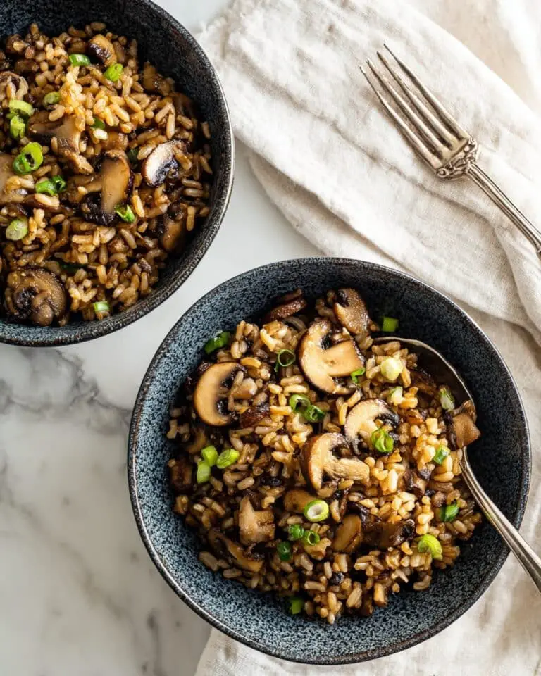 Butter Garlic Mushroom Fried Rice Recipe