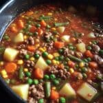 Crockpot Ground Beef Vegetable Soup Recipe
