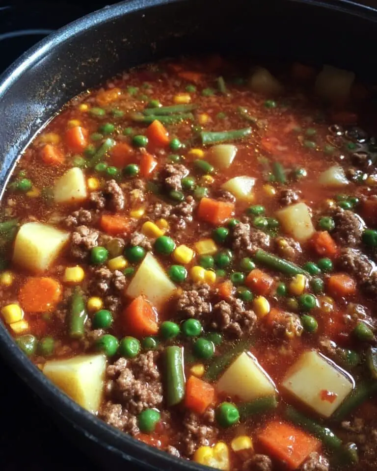 Crockpot Ground Beef Vegetable Soup Recipe
