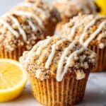Lemon Poppy Seed Muffins with Lemon Streusel and Glaze Recipe