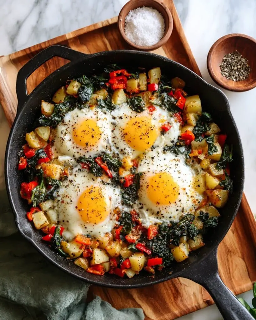 Crispy Potato and Eggs Breakfast Skillet Recipe