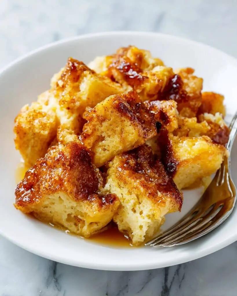 Maple Pecan Donut Bread Pudding for Two Recipe