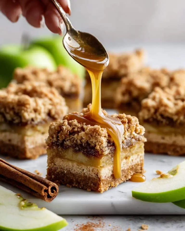Salted Caramel Apple Crumb Bars Recipe