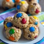 Monster Cookie Oatmeal Peanut Butter Balls with M&Ms Recipe