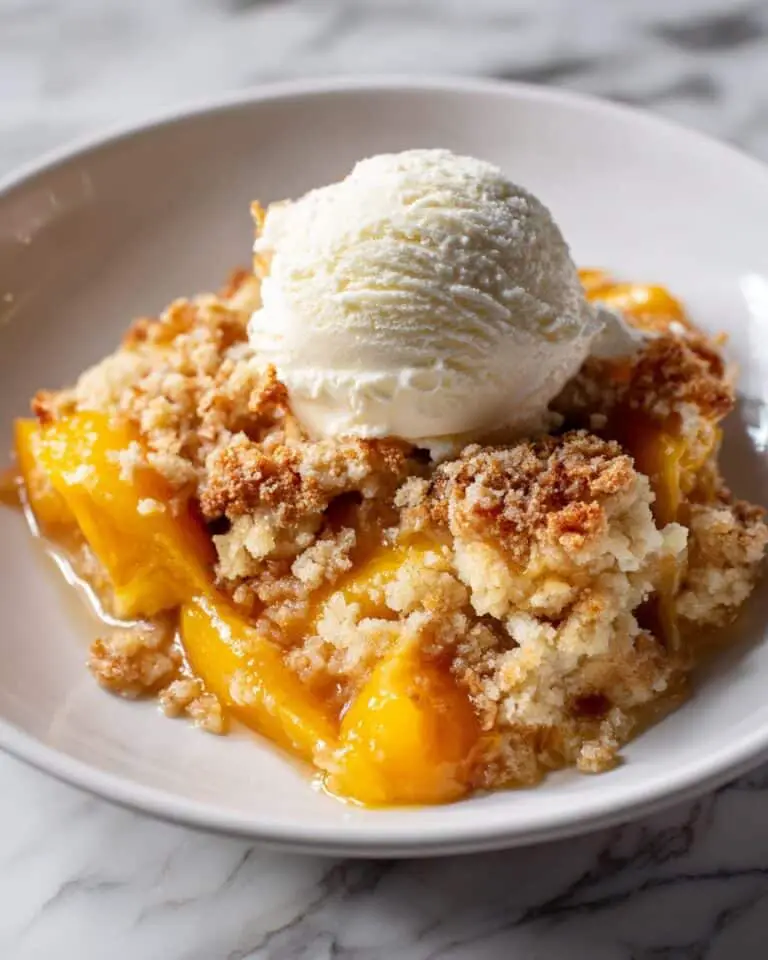 Peach Dump Cake with Cinnamon Recipe