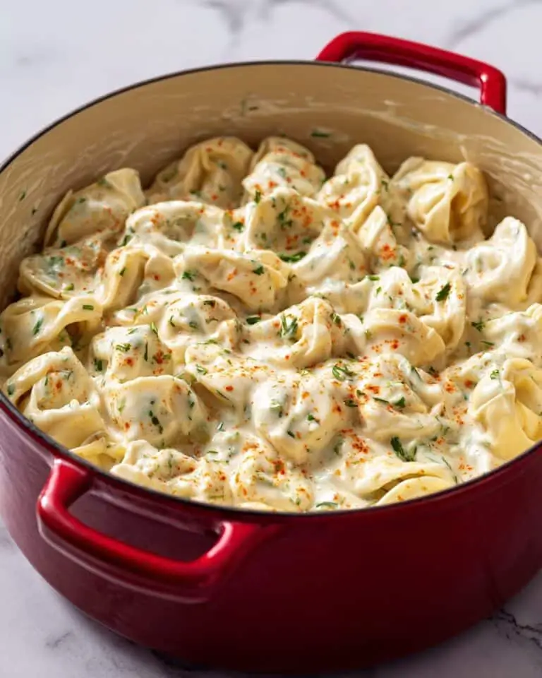 Creamy Roasted Garlic Tortellini Recipe