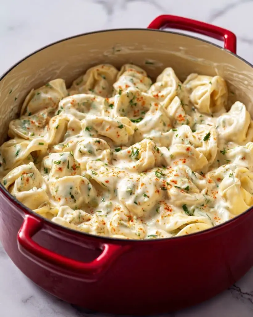 Creamy Roasted Garlic Tortellini Recipe