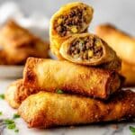Cheeseburger Egg Rolls Recipe