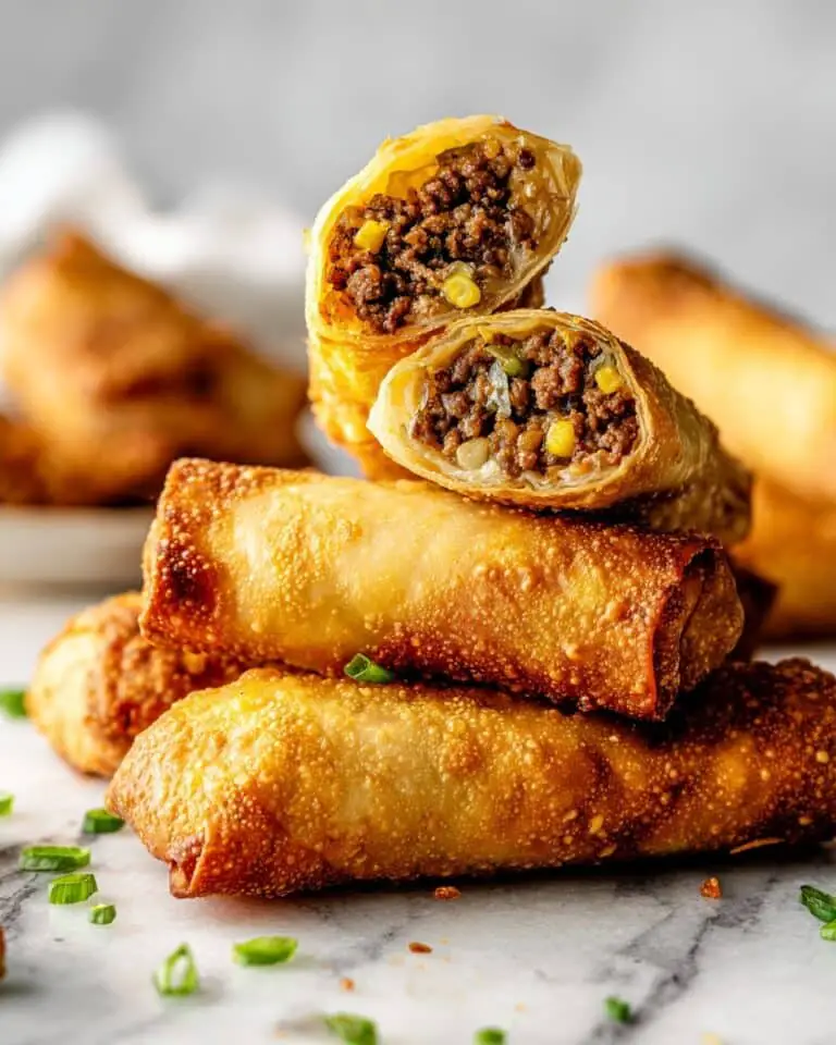 Cheeseburger Egg Rolls Recipe