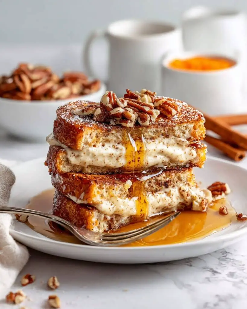 Cream Cheese Stuffed Pumpkin French Toast Recipe