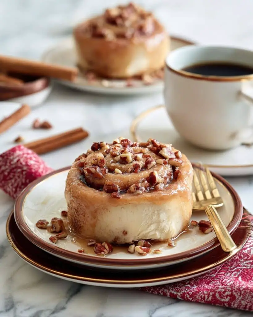 Sticky Pecan Cinnamon Rolls with Caramel-Topped Filling Recipe