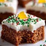 Gingerbread Brownies with a Cream Cheese Frosting Recipe