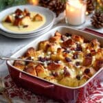 White Chocolate Cranberry Bread Pudding with Rum Crème Anglaise Recipe
