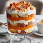 Pumpkin Trifle with Spice Cake, Cream Cheese, Toffee Bits, and Whipped Topping Recipe