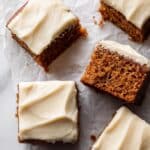Brown Butter Pumpkin Blondies with Cream Cheese Frosting Recipe