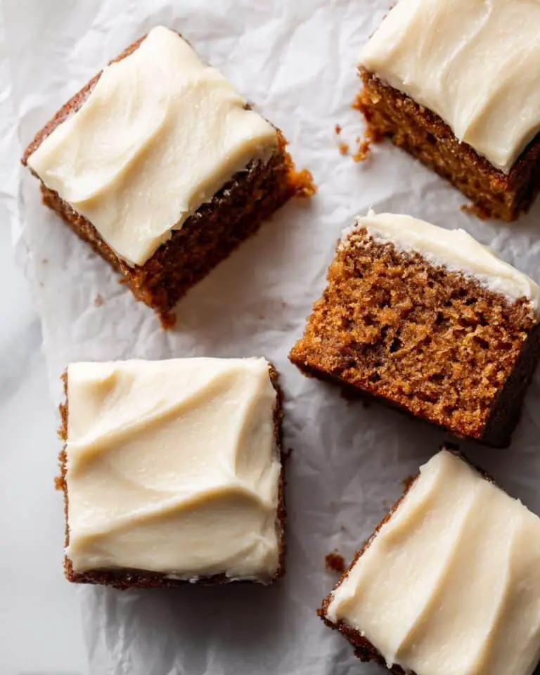 Brown Butter Pumpkin Blondies with Cream Cheese Frosting Recipe