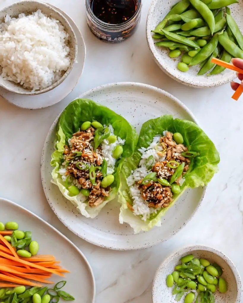 Ground Chicken Teriyaki Lettuce Wraps Recipe