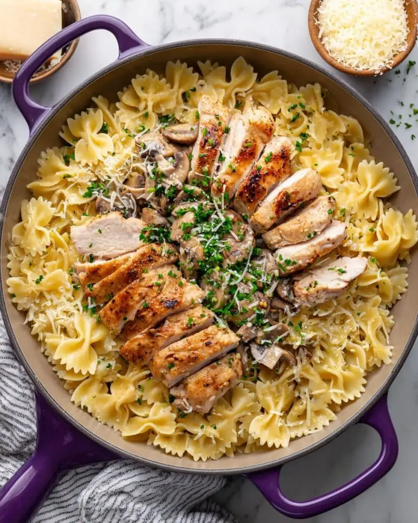 Garlic Parmesan Chicken Pasta Recipe