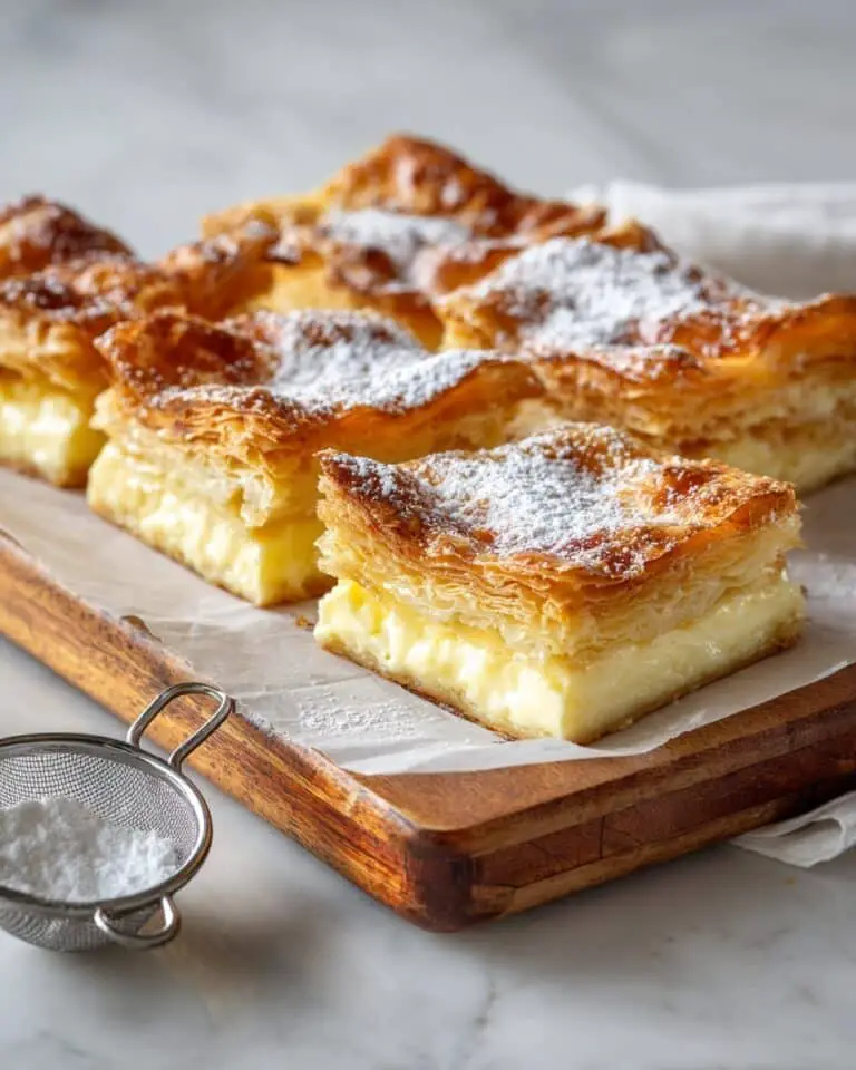 Greek Bougatsa: Crunchy Custard-Filled Phyllo Pastries Recipe