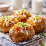 Buffalo Chicken Stuffed Baked Potatoes Recipe