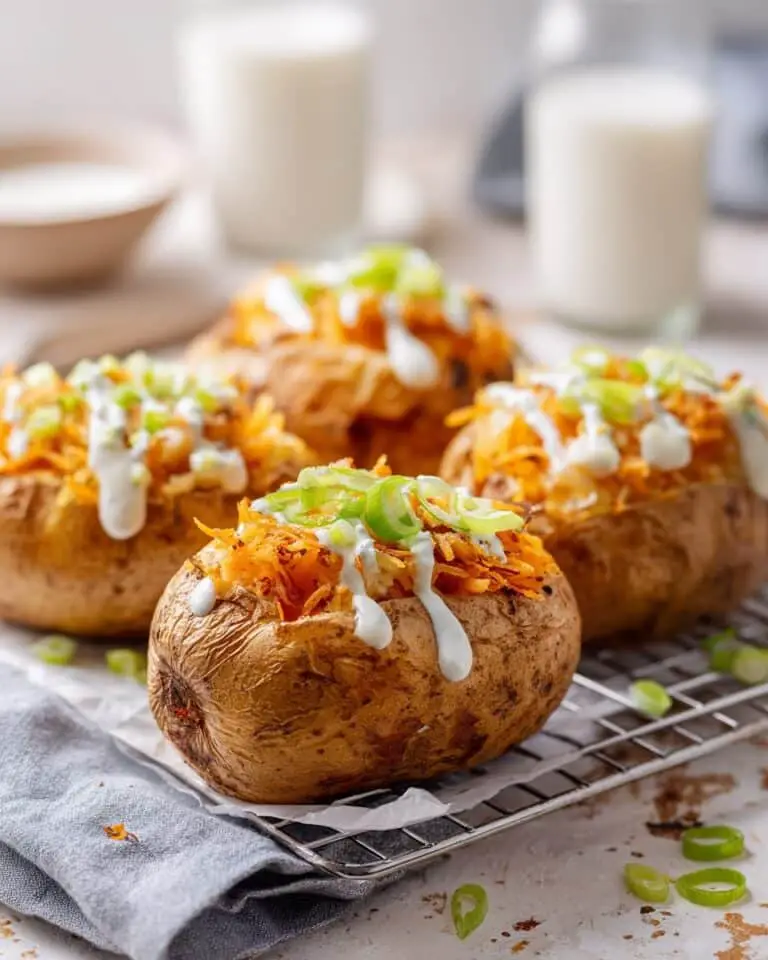 Buffalo Chicken Stuffed Baked Potatoes Recipe