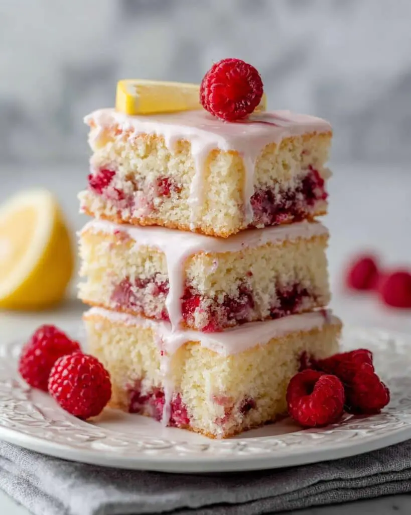 Lemon Raspberry Blondies Recipe