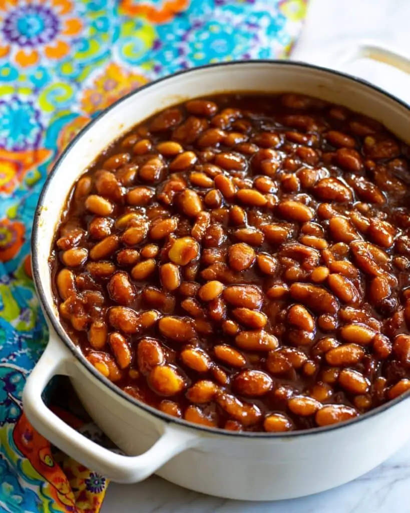 Hearty Baked Beans with Barbecue and Molasses Recipe