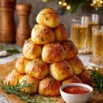 Pull-Apart Cheesy Garlic Christmas Tree Bread Recipe