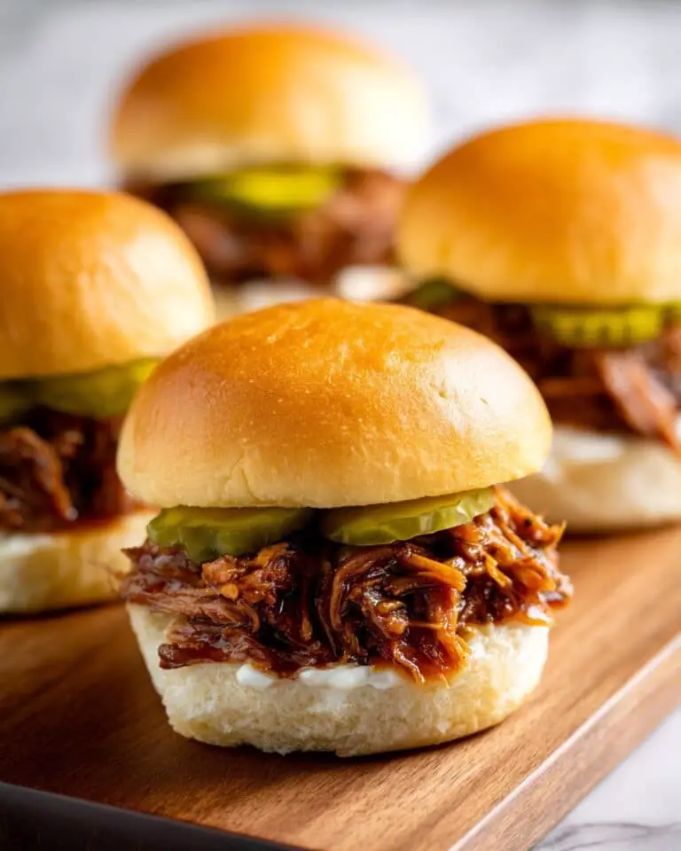 Crockpot BBQ Chicken Sliders Recipe