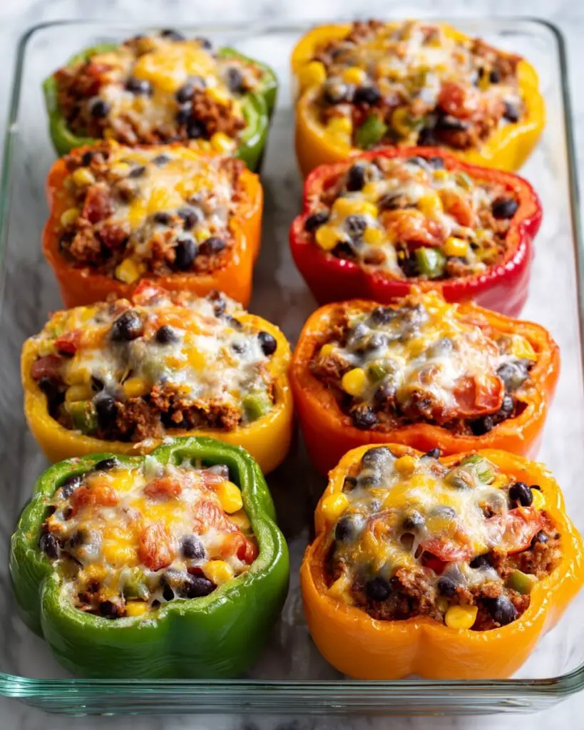 Beef Taco Stuffed Peppers Recipe