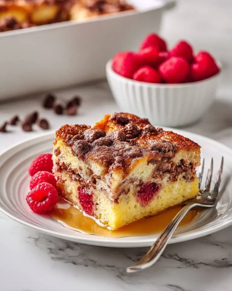 Overnight Raspberry and Chocolate French Toast Casserole Recipe