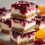 Ultimate Cranberry Cheesecake Bars with Orange Cranberry Swirl Recipe
