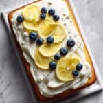 Lemon Blueberry Sheet Cake with Lemon Cream Cheese Frosting Recipe
