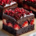 Strawberry Brownies with Chocolate Ganache Recipe