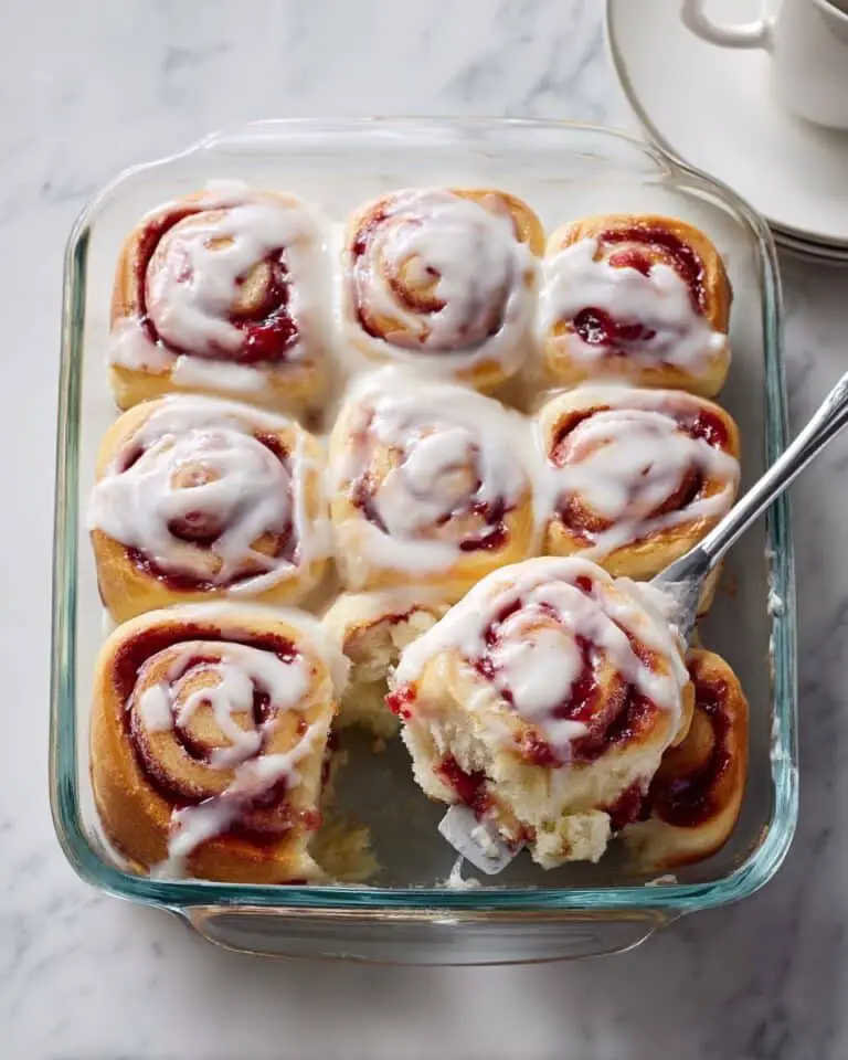 Strawberry Cinnamon Rolls with Cream Cheese Frosting Recipe