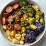 Crispy Sheet Pan Gnocchi with Chicken Sausage and Roasted Vegetables Recipe