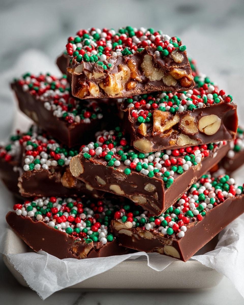 Crockpot Candy with Chocolates, Nuts, and Sprinkles Recipe